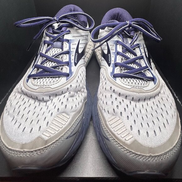 Brooks Beast 18 Gray Blue Men's running walking shoes size 10 2E 1102822E015 - Picture 1 of 7